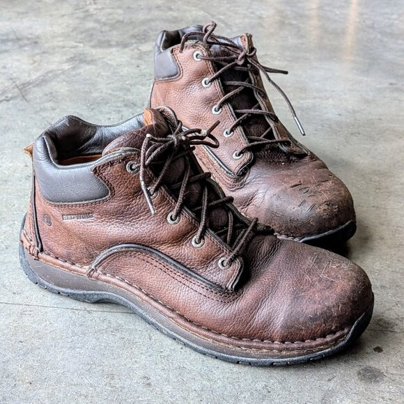 Red Wing Men's 6707 Brown Leather Safety Toe Ankle Boot Shoes size 10 - Picture 1 of 10